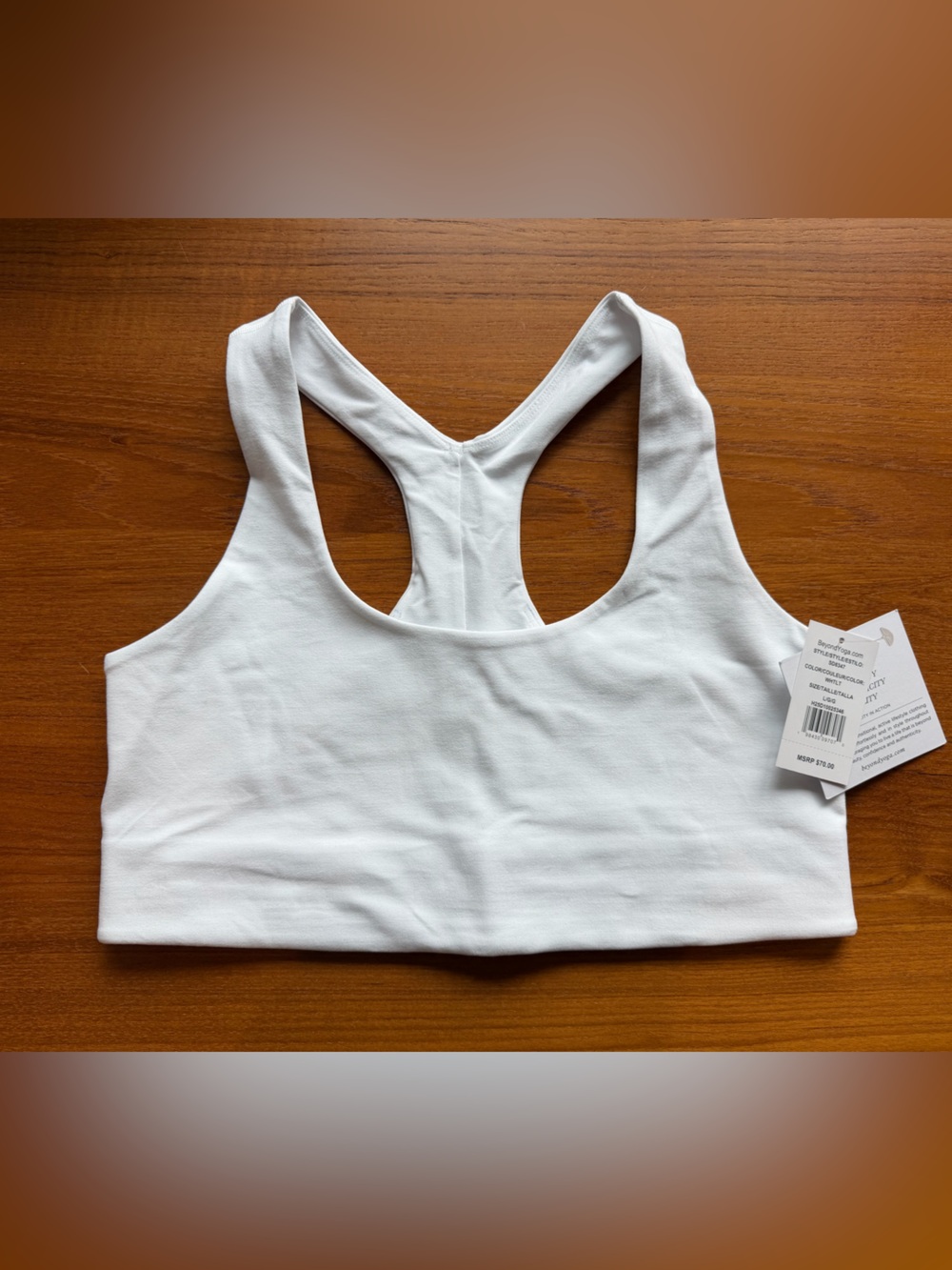 Beyond Yoga Spacedye Everyday Racerback Sports Bra - White